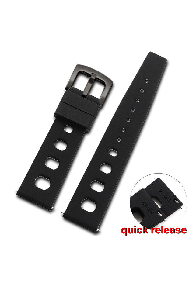 20mm Black-Black New Design Strap 20 22mm Quick Release Watch Band Tropical Wristband Universal Watc