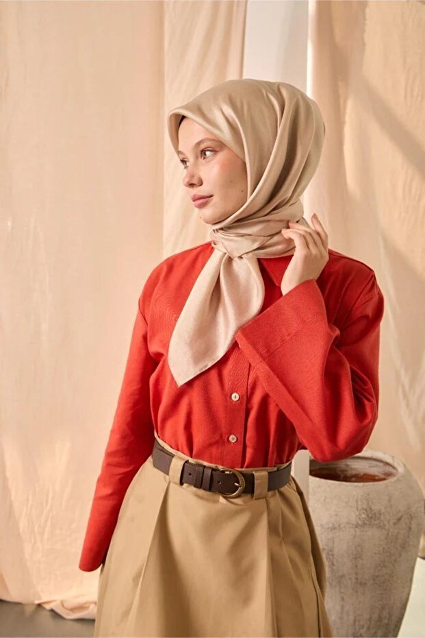 Plain Shiny Scarf 75006-61