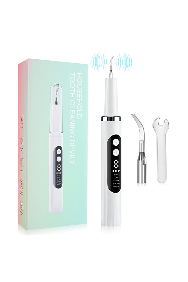 1 set Intelligent Ultrasonic Dental Scaler Teeth Tartar Remover 5 Modes Electric LED Teeth Cleaner T