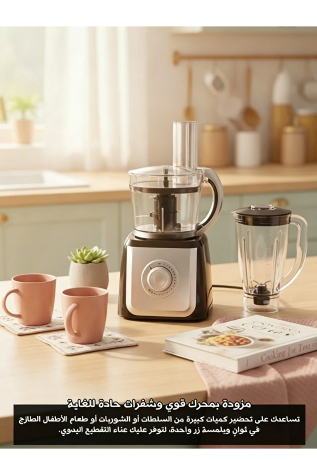 2 in 1 Food Processor & Blender | Multi-Function Chopper with Variable Speed & Pulse | Meat Grinder & Vegetable Cutter - 3
