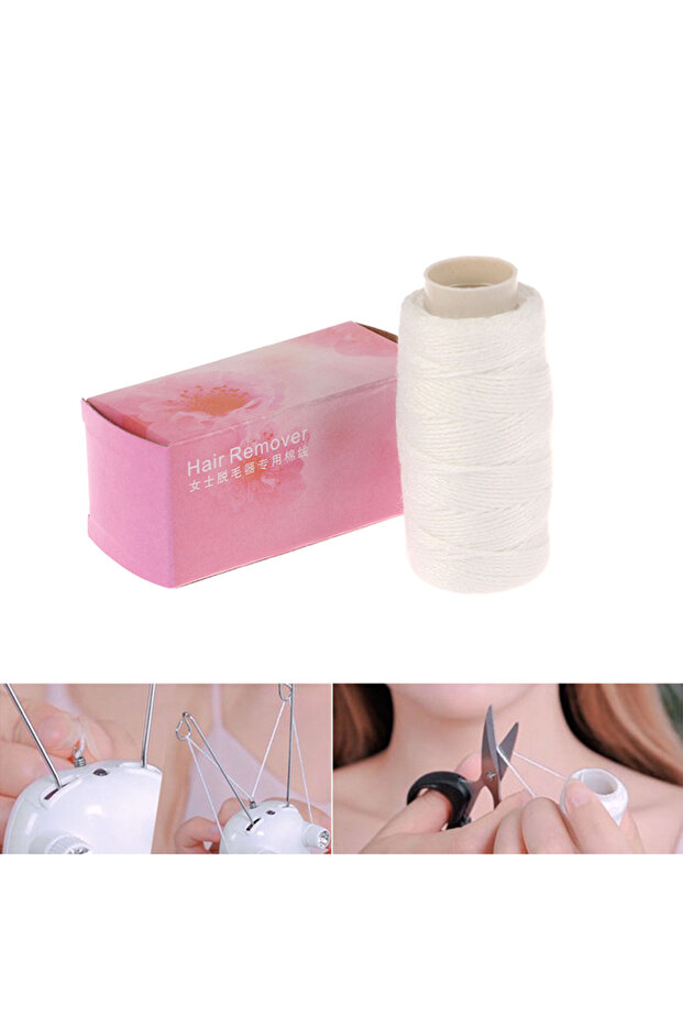 one size 1 Spools Thread For Cotton Threading Facial Hair Remover Epilator Trimmer Electric Hair Rem