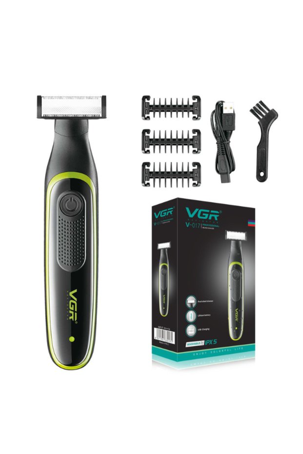 with box VGR One Blade Waterproof Hair Beard Trimmer Body Pubic Bikini Razor Facial Electric Shaver