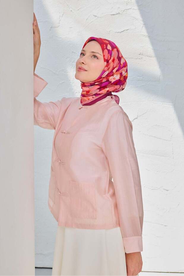 Velora Scarf Floral Plum