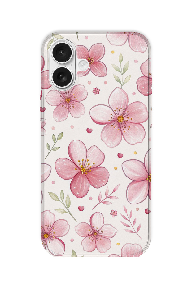 iPhone 17 Compatible Printed Transparent Phone Case | Collection: Pastel Flowers