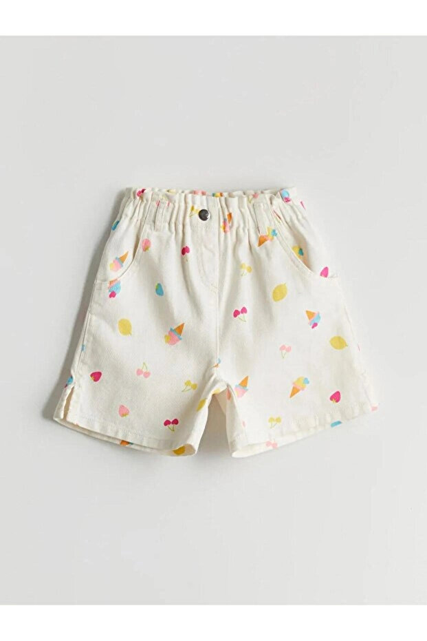 Girl's Elastic Waist Gabardine Shorts
