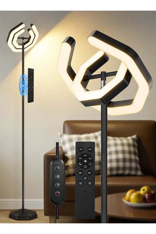Bright Floor Lamp, 3000LM 30W LED Torchiere Floor Lamp with Remote and Touch Control