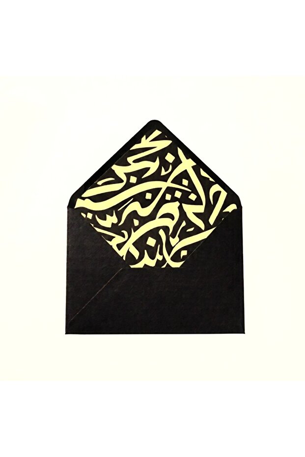 مظروف أسود منقوش بالخطوط - 1