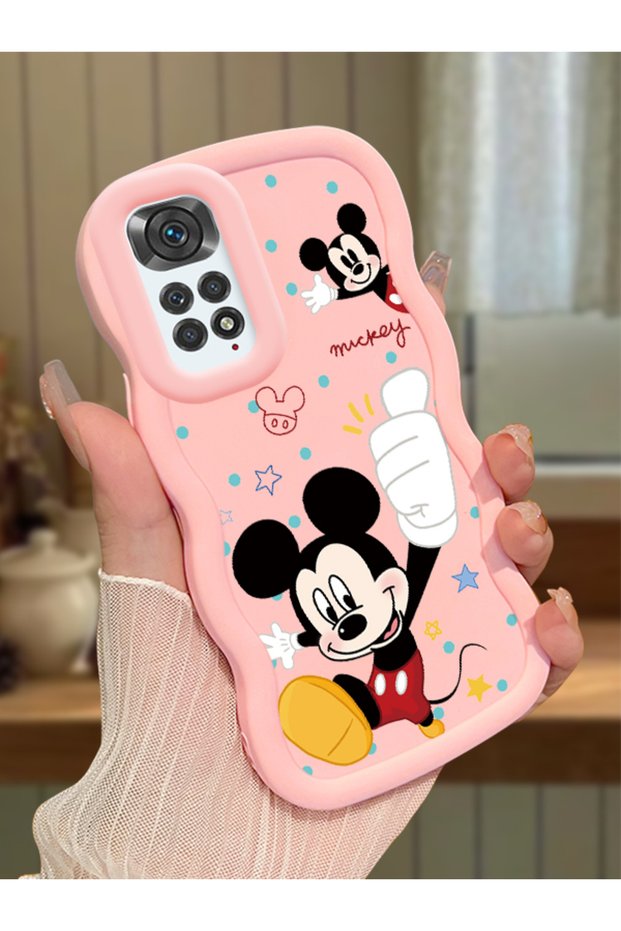 Redmi Note 11S Compatible Case Camera Protector Pink Silicone Couple Phone Case Cute Pattern