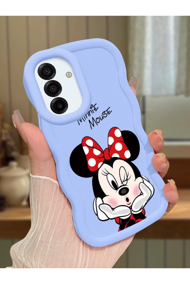 Samsung Galaxy A17 Compatible Case Camera Protective Blue Silicone Couple Phone Case Cute Pattern