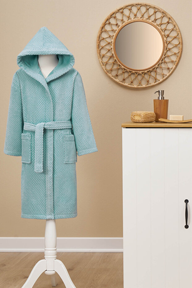 Bright Hooded Velvet Children's Bathrobe Age 5/6