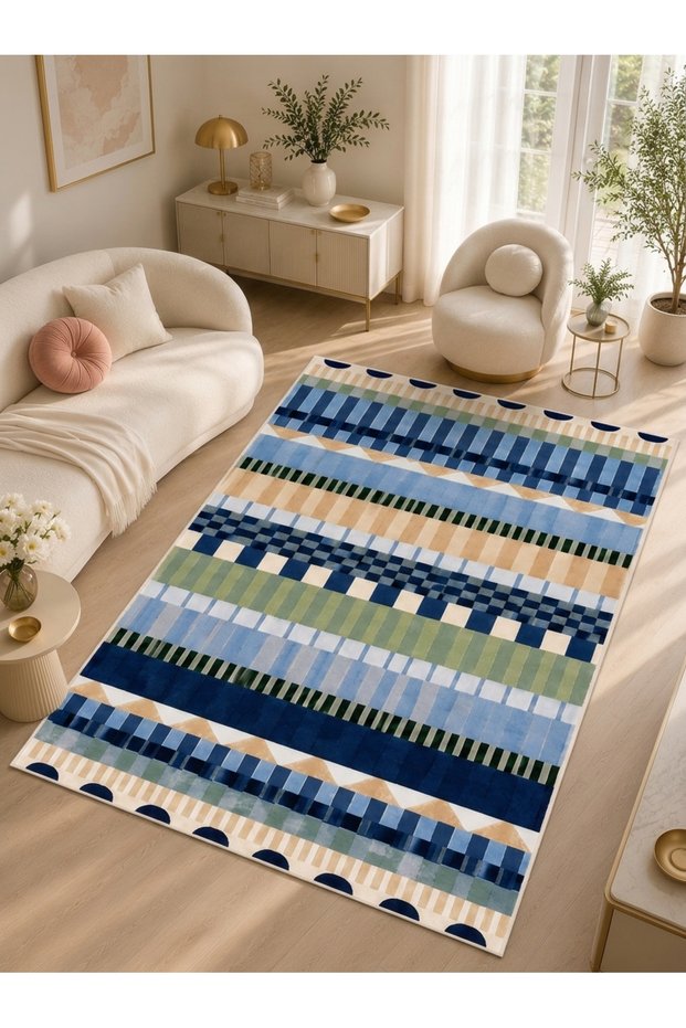 Sdt Traditional Patterned Modern Woven Base Decorative Carpet Sdtamor2568
