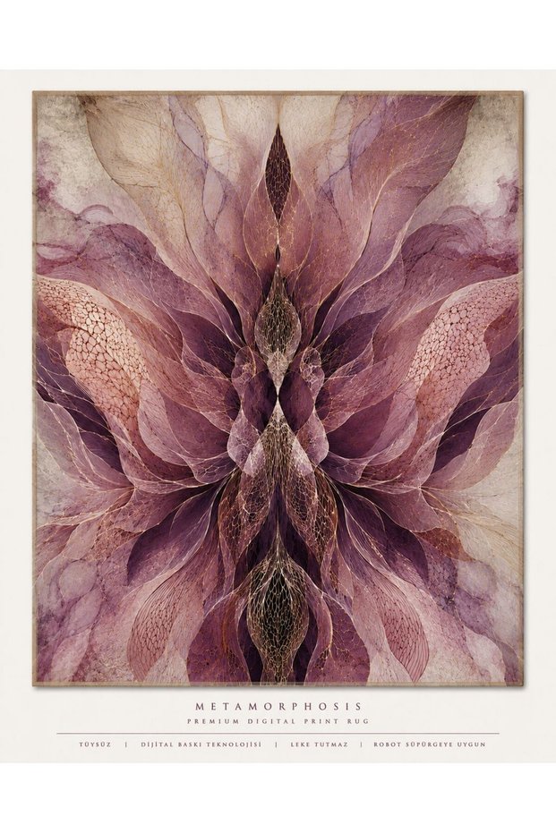 Eta Traditional Patterned Modern Woven Base Decorative Carpet Sdtamor2569