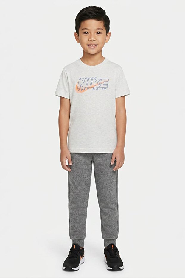Kids Boy Graphic Print Outdoor T-Shirt, Light Grey