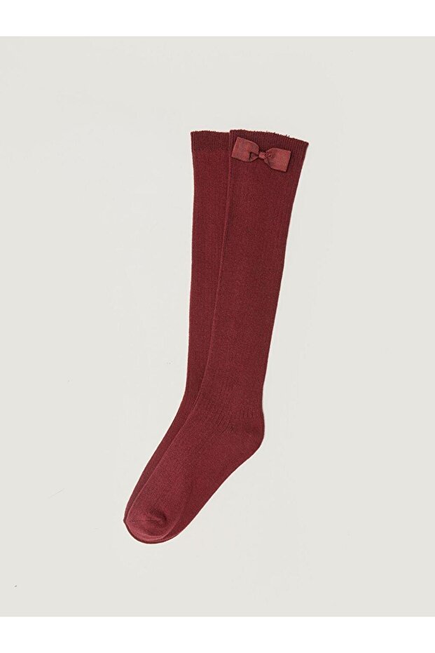 Bow Detailed Girl's Knee Socks (W1)