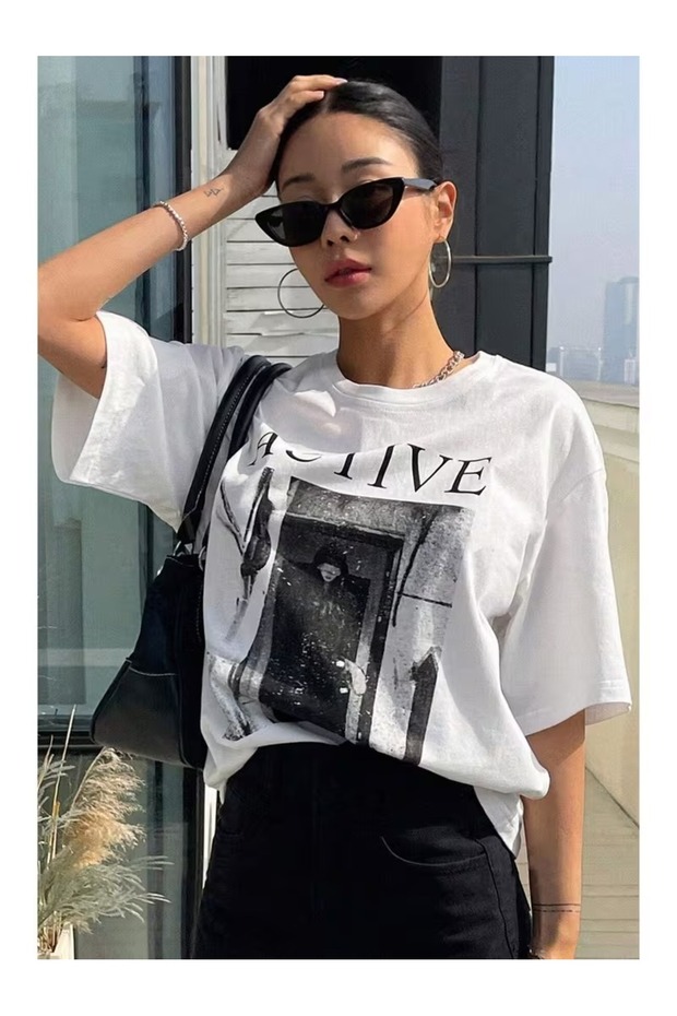 Women's printed oversized t-shirt