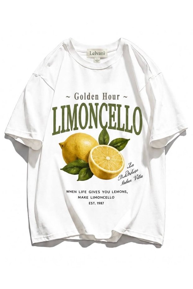 Golden Hour Limoncello When Life Gives You Lemons Printed T-Shirt