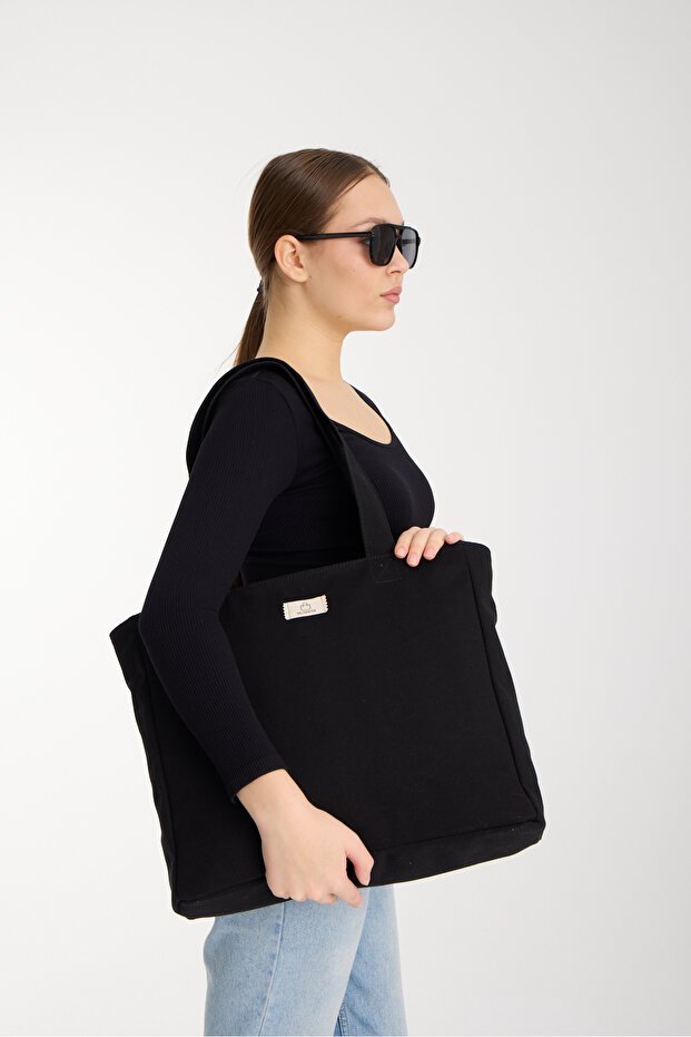 Canvas Multi-Compartment Tote Bag
