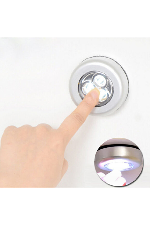 Round LED Touch Lights – Easy Install Wireless Night Lights (3 Pack) - 3