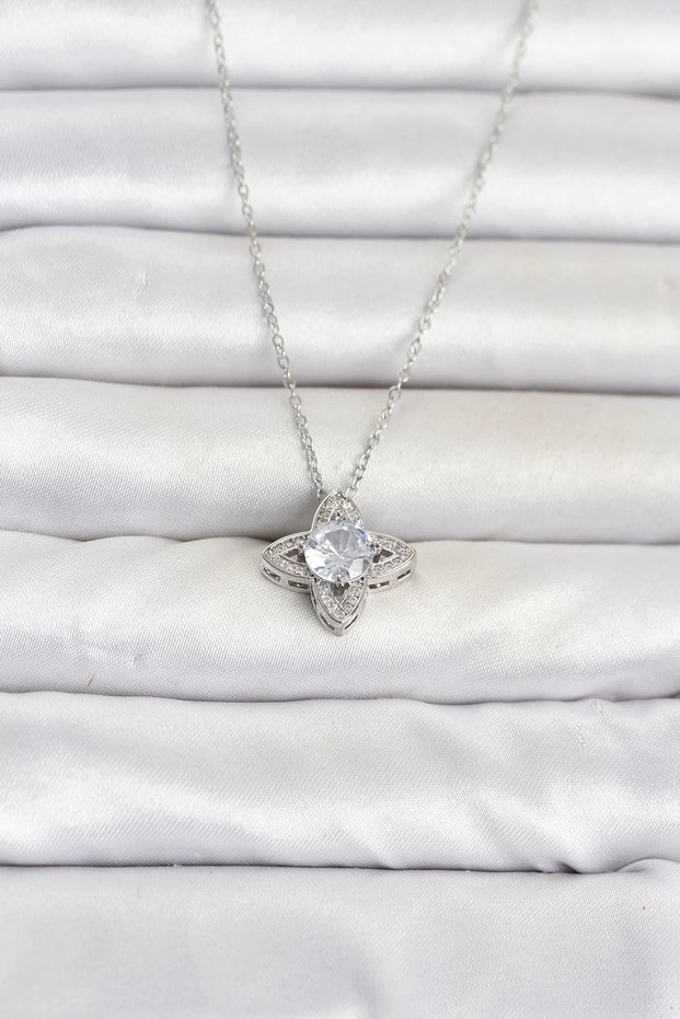 316L Steel Chain Silver Color Clover Model Women's Necklace
