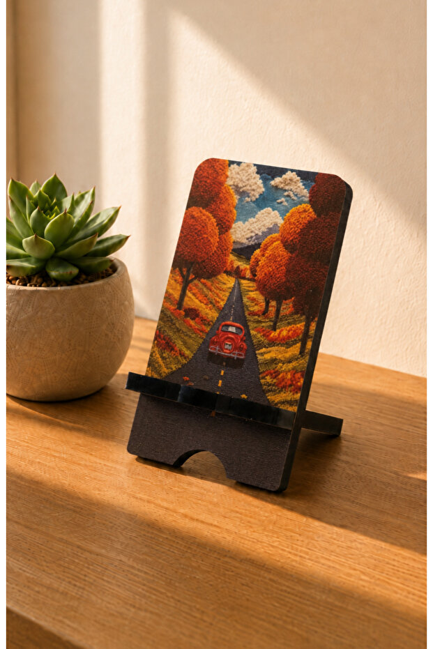 Wooden Desktop Phone Holder Stand