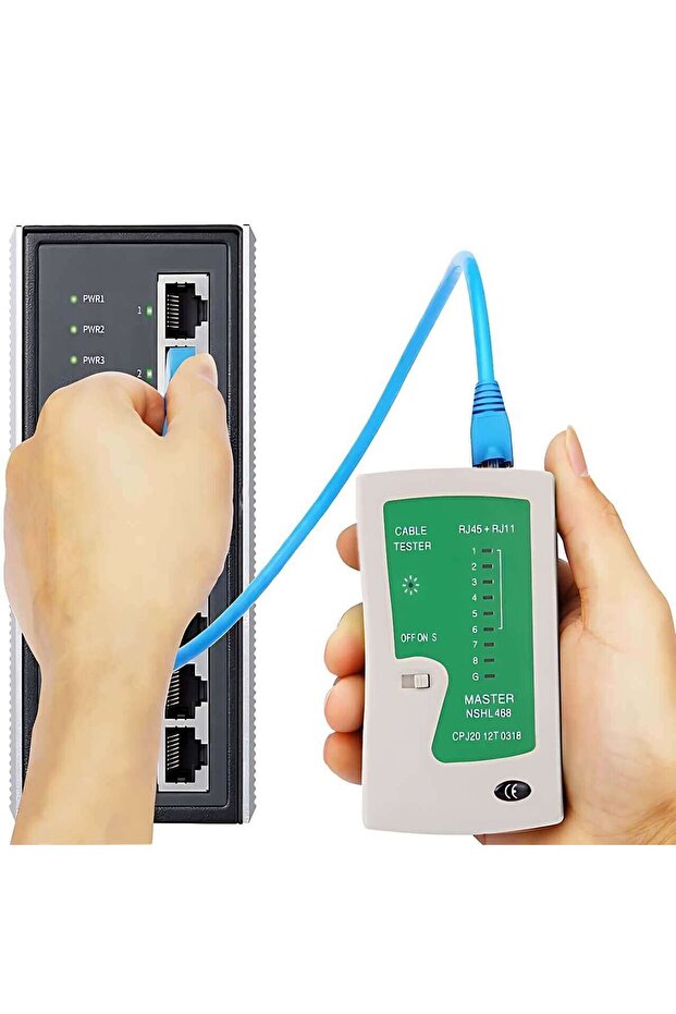 جهاز فحص كيبل الأنترنت Cat5 و Cat6 و Cat7 جهاز أختبار كابل شبكة إيثرنت