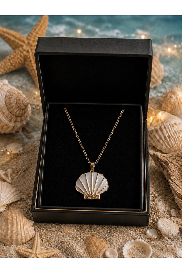 Gold Color Women's Necklace with Steel Sun Figure – Tarnish-Resistant Elegant Design