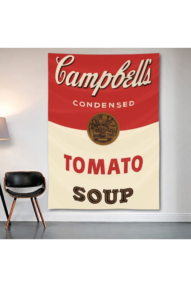 Campbell's Tomato Soup Wall Covering Wall Tapestry First Quality Satin Fabric Poster