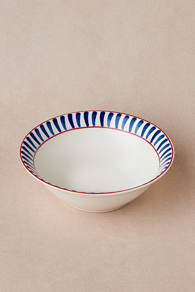 Blue Striped Deep Bowl 14 cm
