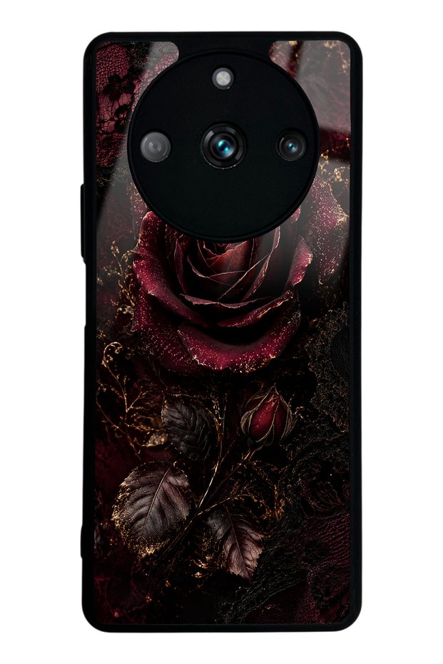Realme 11 Pro Midnight Velvet Rose Design Glossy Phone Case