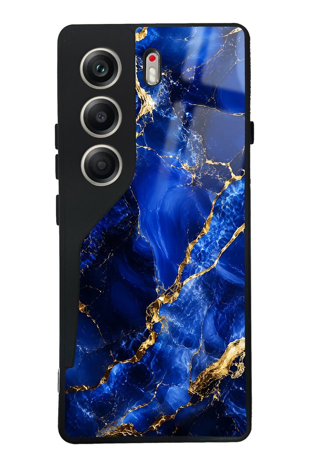 Tecno Camon 40 Sapphire Gold Marble Design Glossy Phone Case