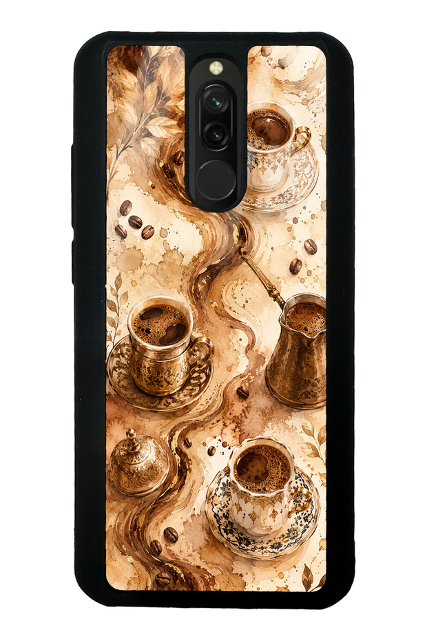 Xiaomi Redmi 8 Golden Mocha Flow Design Glossy Phone Case