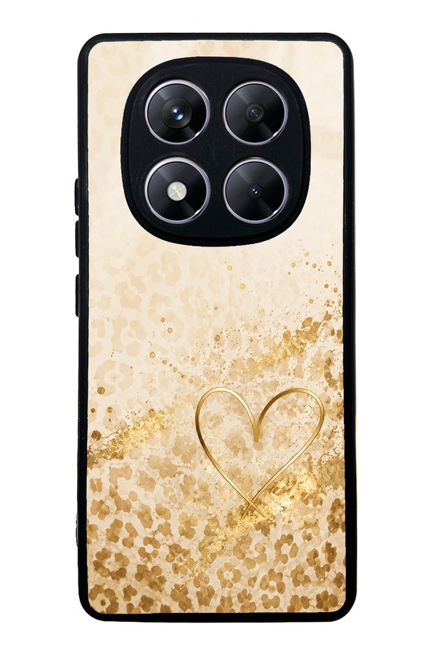 Xiaomi Redmi Note 14 Pro 5g Golden Heart Glow Design Glossy Phone Case