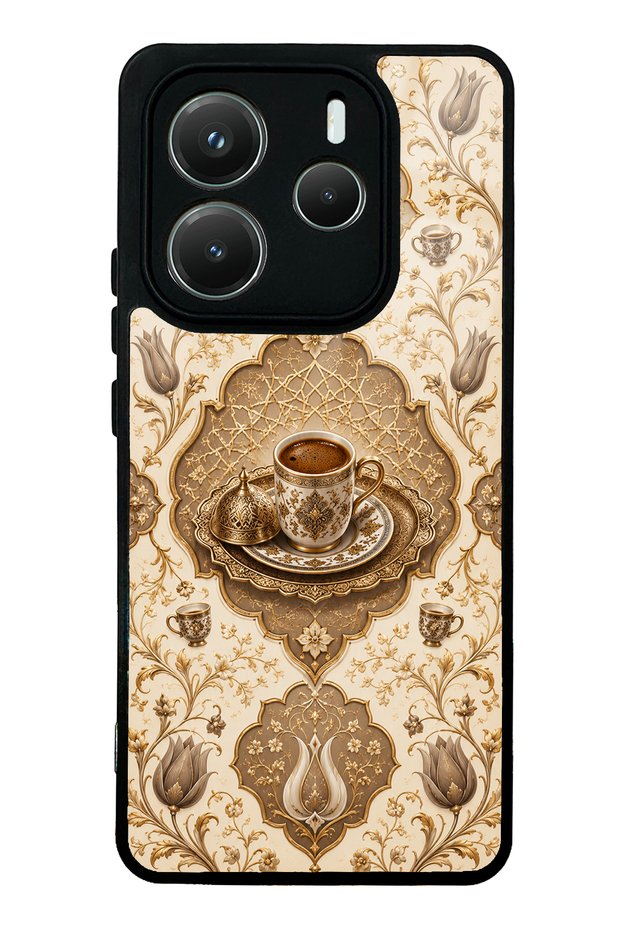 Xiaomi Redmi Note 14 5g Ivory Ottoman Coffee Designed Glossy Phone Case