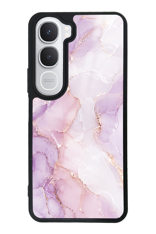 Vivo Y31 Lavender Rose Marble Design Glossy Phone Case