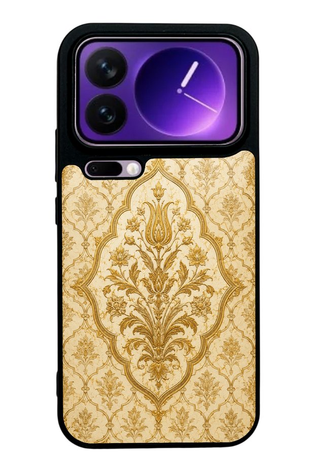 Xiaomi 17 Pro Max Ivory Ottoman Gold Design Glossy Phone Case