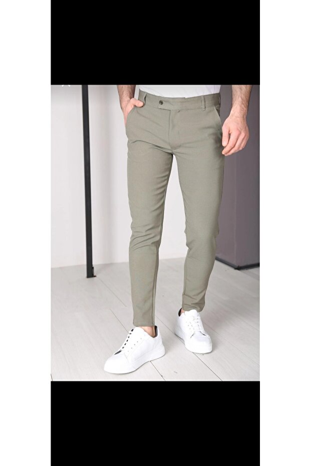 Men's Sports Linen Fabric Slimfit Cut Stretchy Lycra