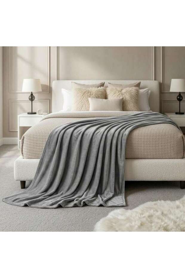 Purecomfort Solid Flannel Blanket 150x200cm - Grey