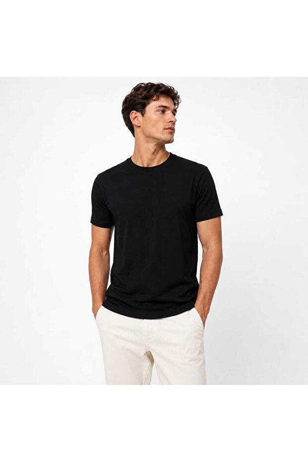 GGAstore Premium Basic Siyah Erkek Tişört