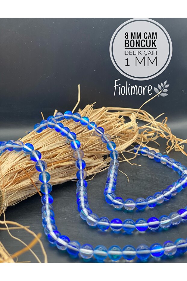 8 mm Ab Plated Glass Beads (1 String 40 Pieces) Iridescent Rainbow Color Rosary Jewelry Design Bead