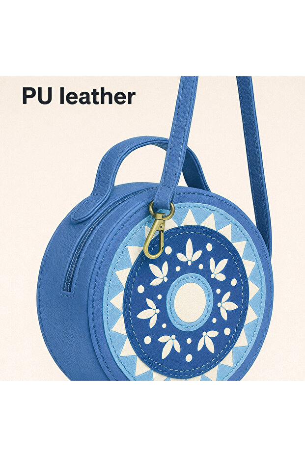 Indian Handcrafted Kutch Mud Work- Round Sling Bag