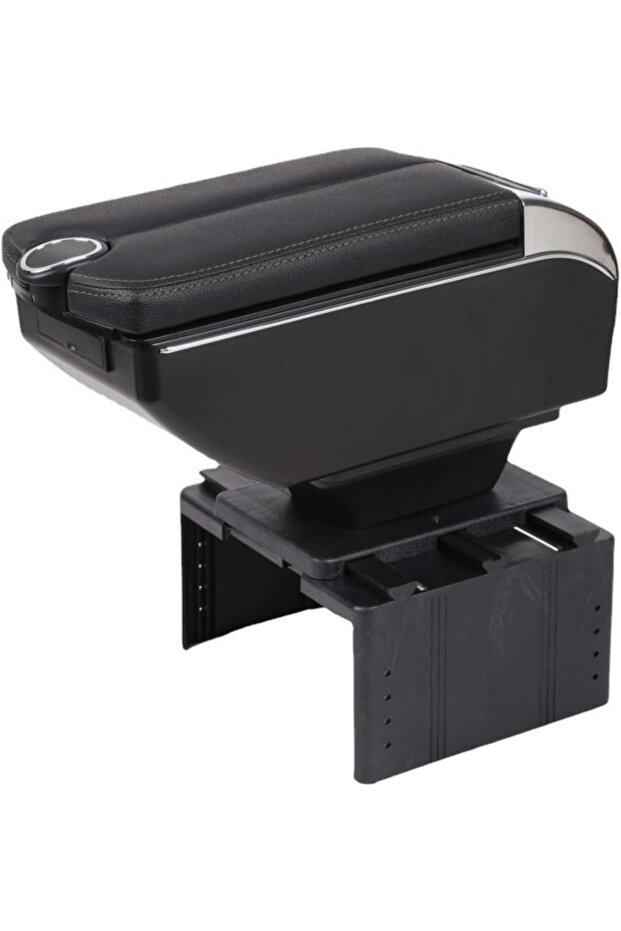 TC30-291001 مسند ذراع متعدد الوظائف 7 منافذ USB سوداء اللون، مزدوجة الفتح، مستوردة وعالية الجودة