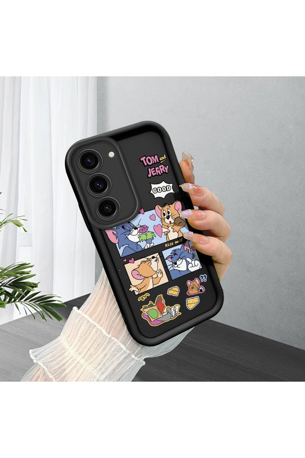 Samsung Galaxy S23 Compatible Black Silicone Case with Shockproof Camera Protection