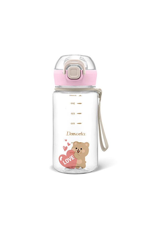 Water Bottle with Strap Set - Lovely Pink
