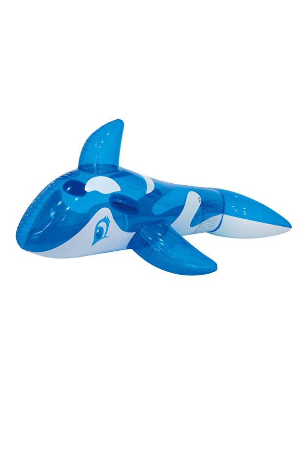 Whale Kids Inflatable Ride-On Pool Float Raft with Handles, PVC