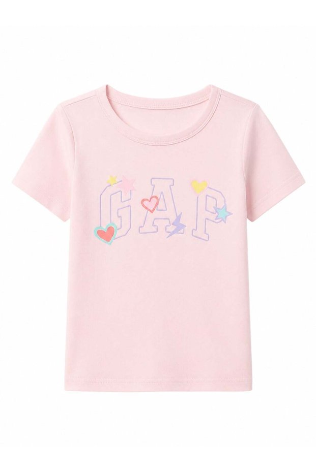 Gap Girl's Short Sleeve Letter Printed T-Shirt 12 Months 12 Years Pink