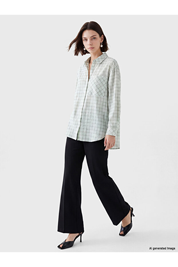Esvab • Modern & Distinctive Standart Fit Wide Leg Women's Pants