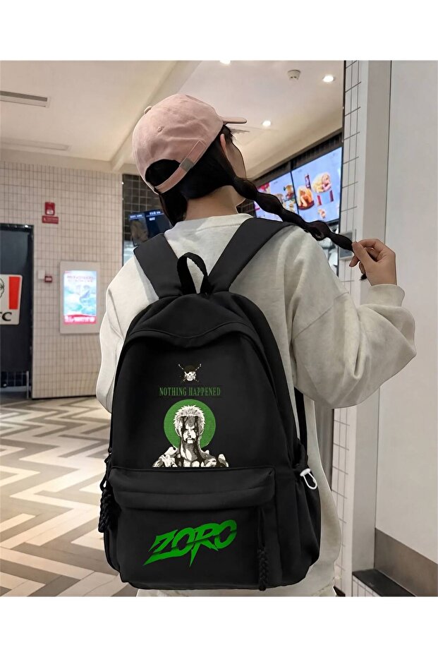 Black Zoro Printed School, Office, Course Backpack