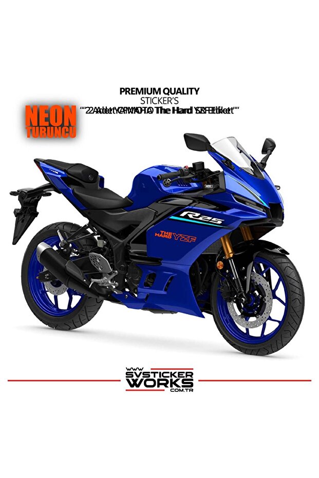 Yamaha the hard yzf sticker high quality foil 2 pieces sticker label