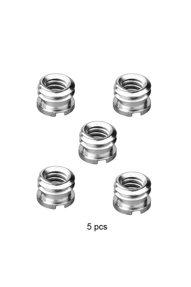 5 pcs Camera Screw Nut 1/4 To 3/8 Inch Tripod Thread Adapter Stainless Steel Standard Screw Converte