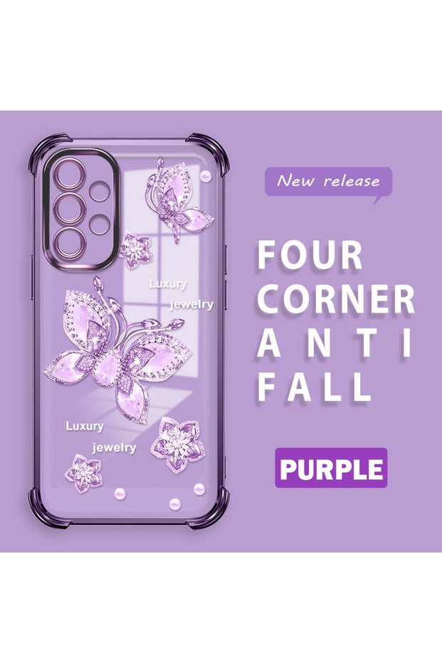 Samsung Galaxy A52/A52S Compatible Transparent Back Four Corners Reinforced Impact Protection Silicone Case